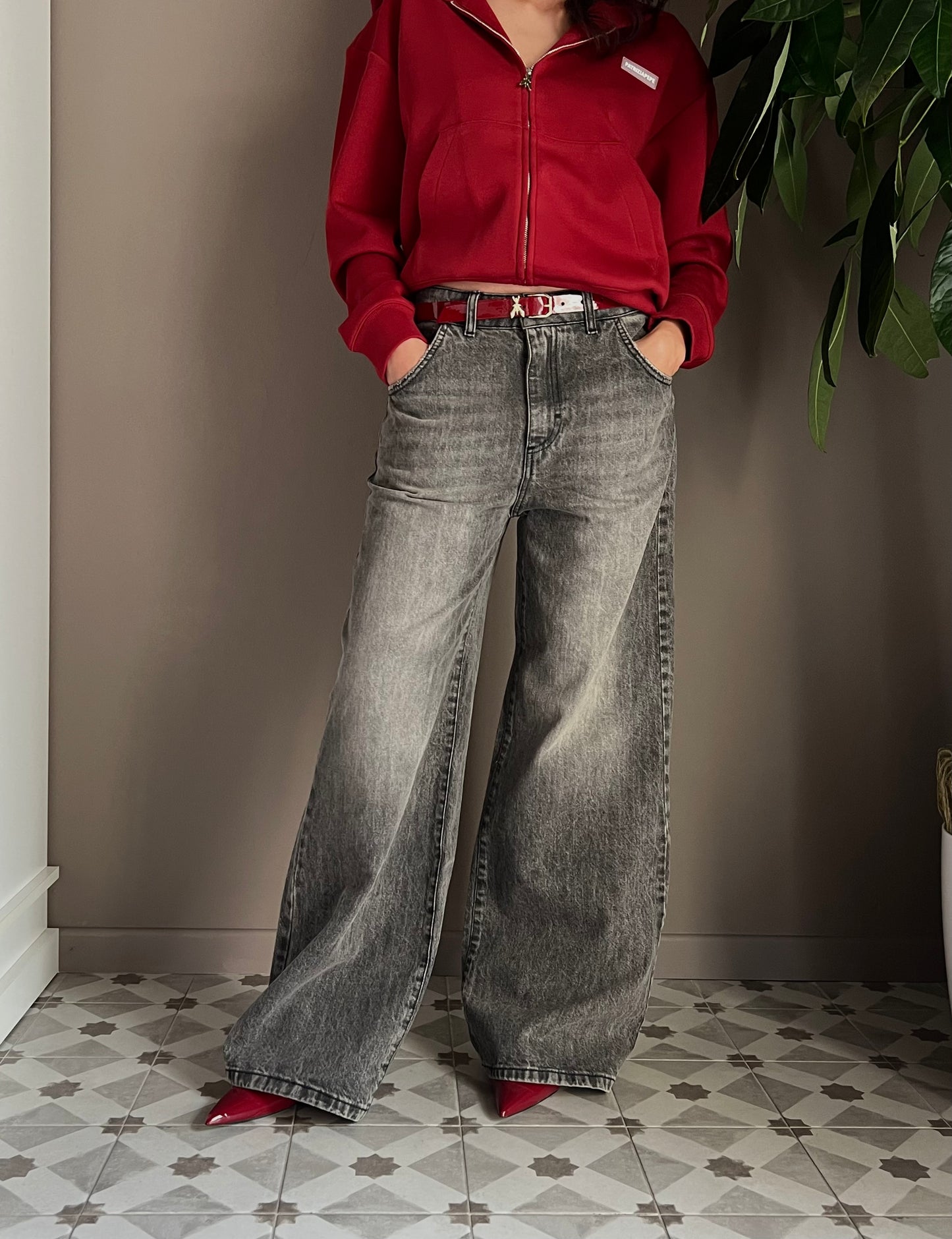 Pantalone Denim grigio sfumato