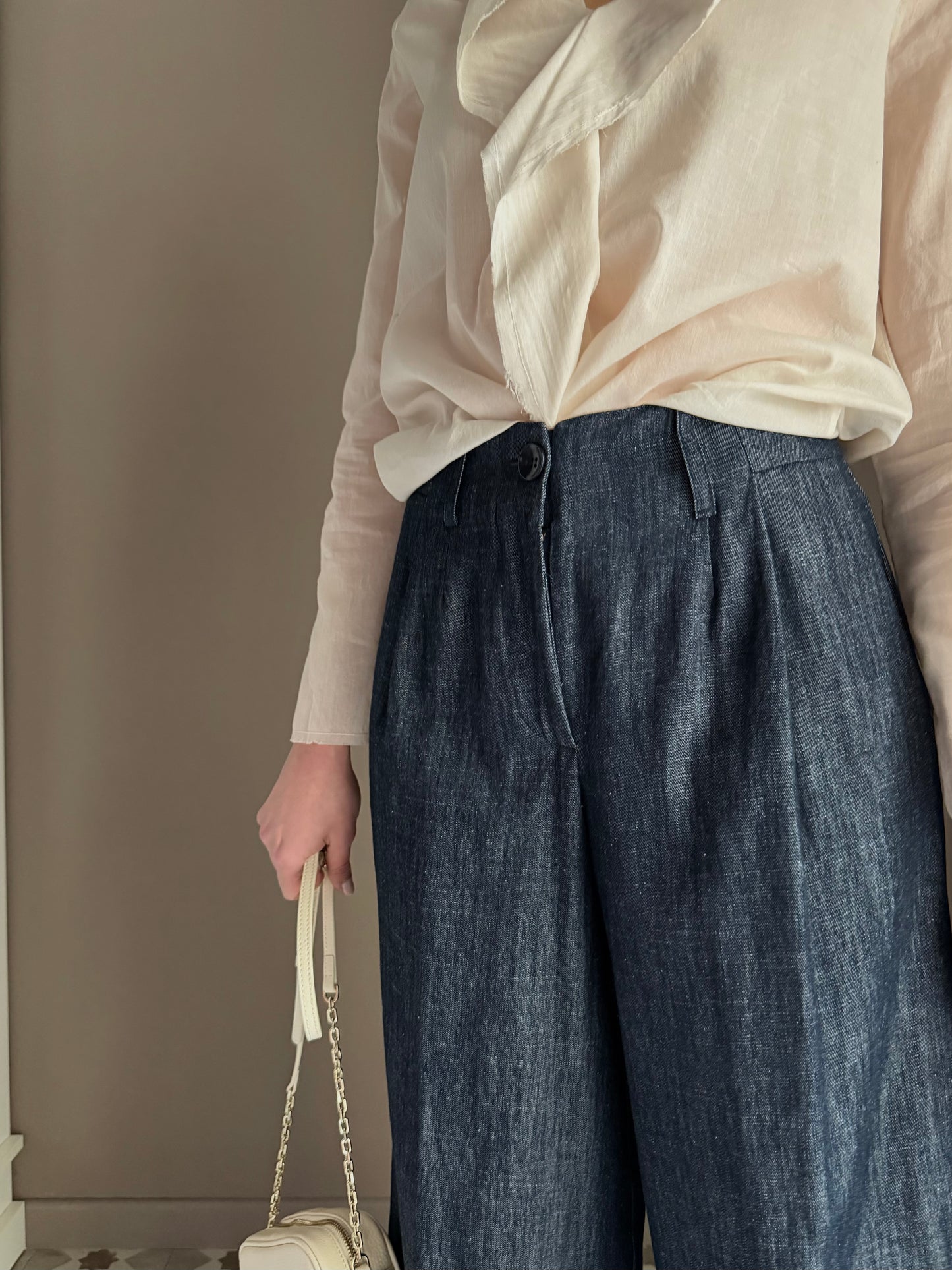 Pantalone in denim Chambray