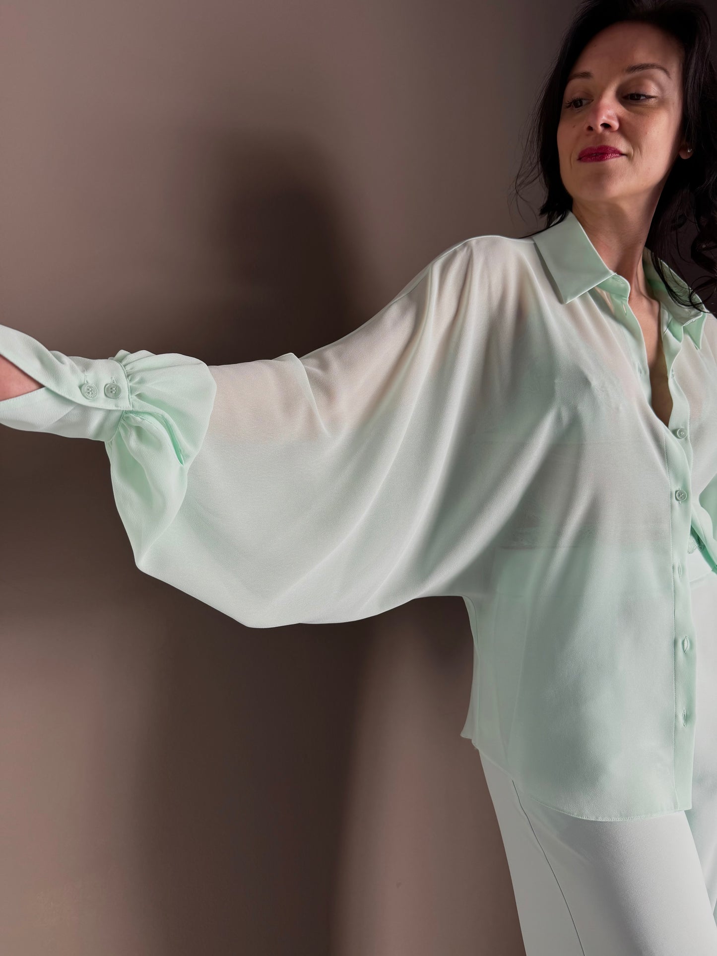 Camicia Patrizia Pepe Light Aqua
