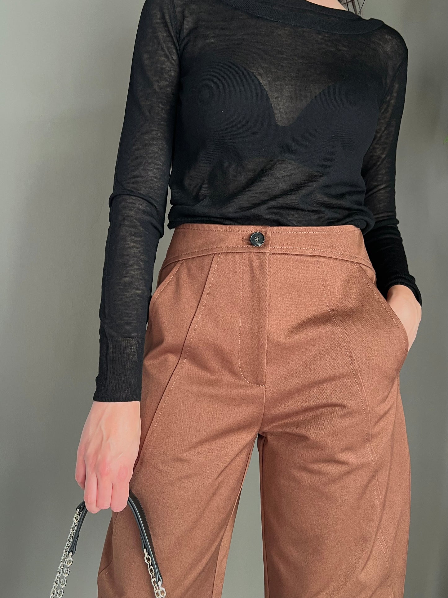 Pantaloni jeans a baloon Earth Brown