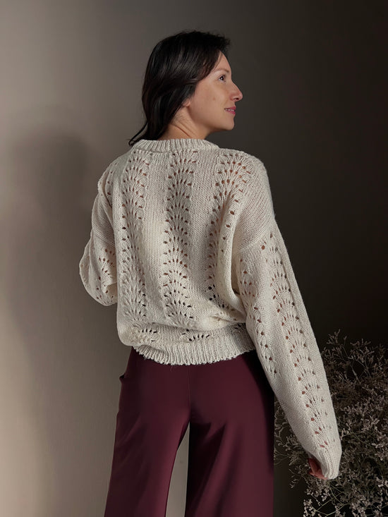 Maglia So Allure con lavorazione a traforo Milk