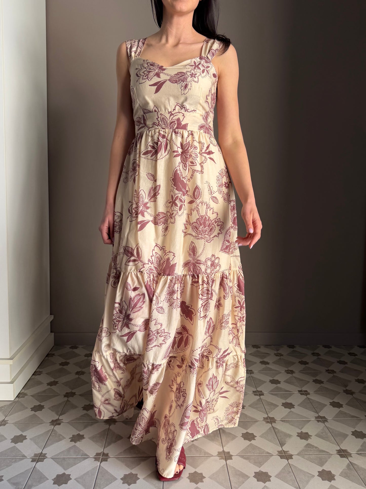 Maxi Dress Alessia Santi in Cotone e Seta
