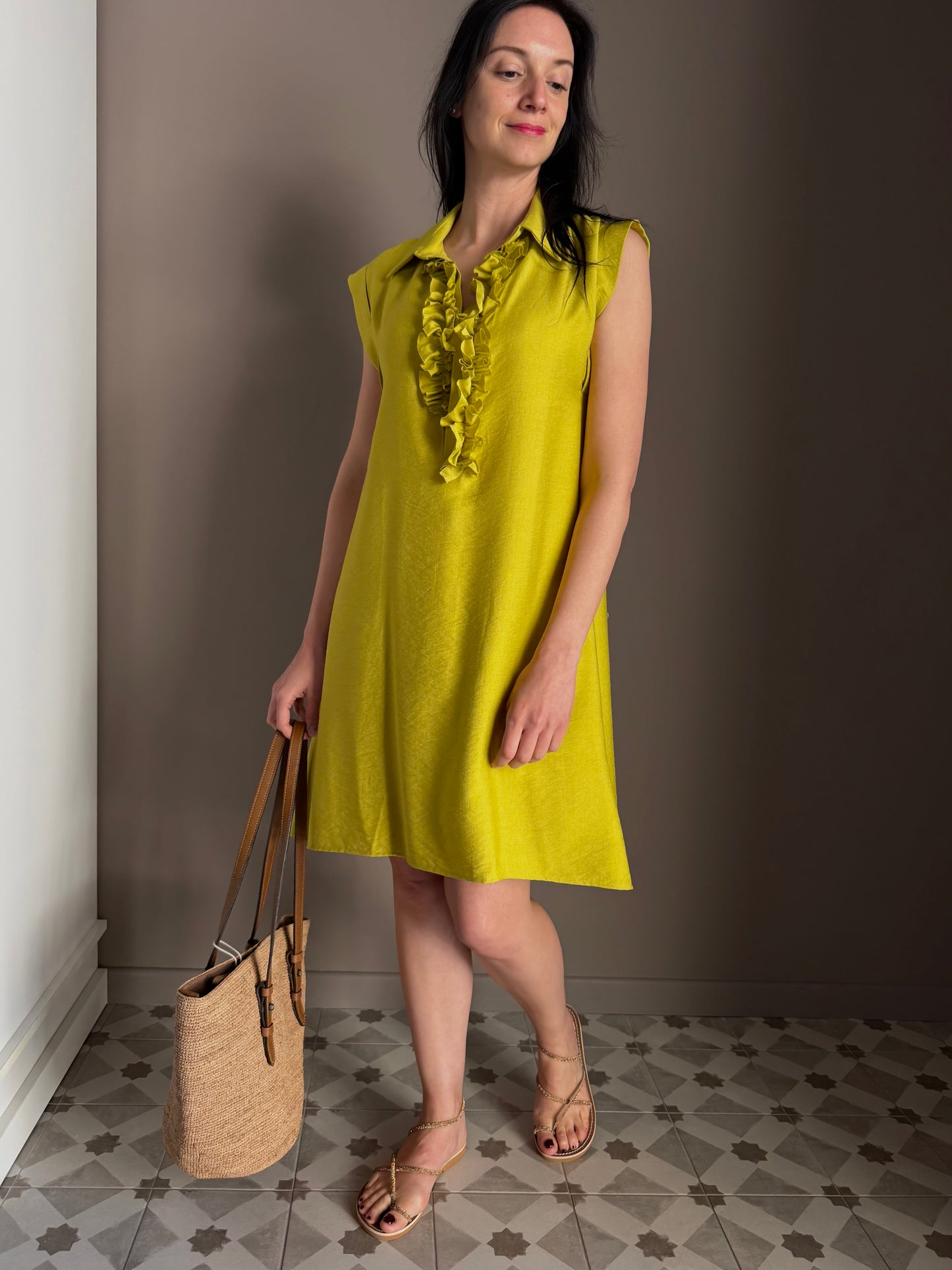 Vestito So Allure con Rouches – Lime