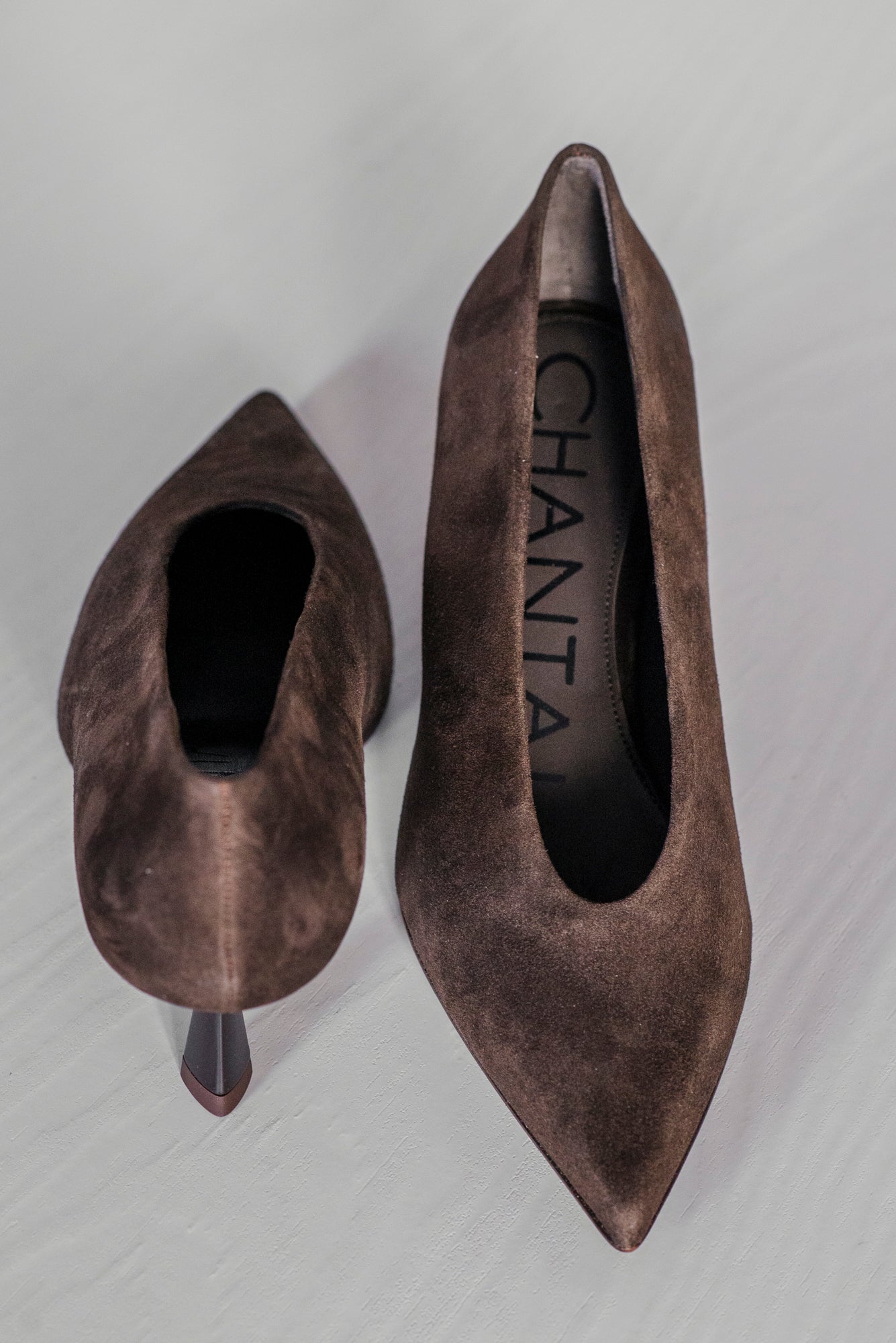 Decolletè in suede moro