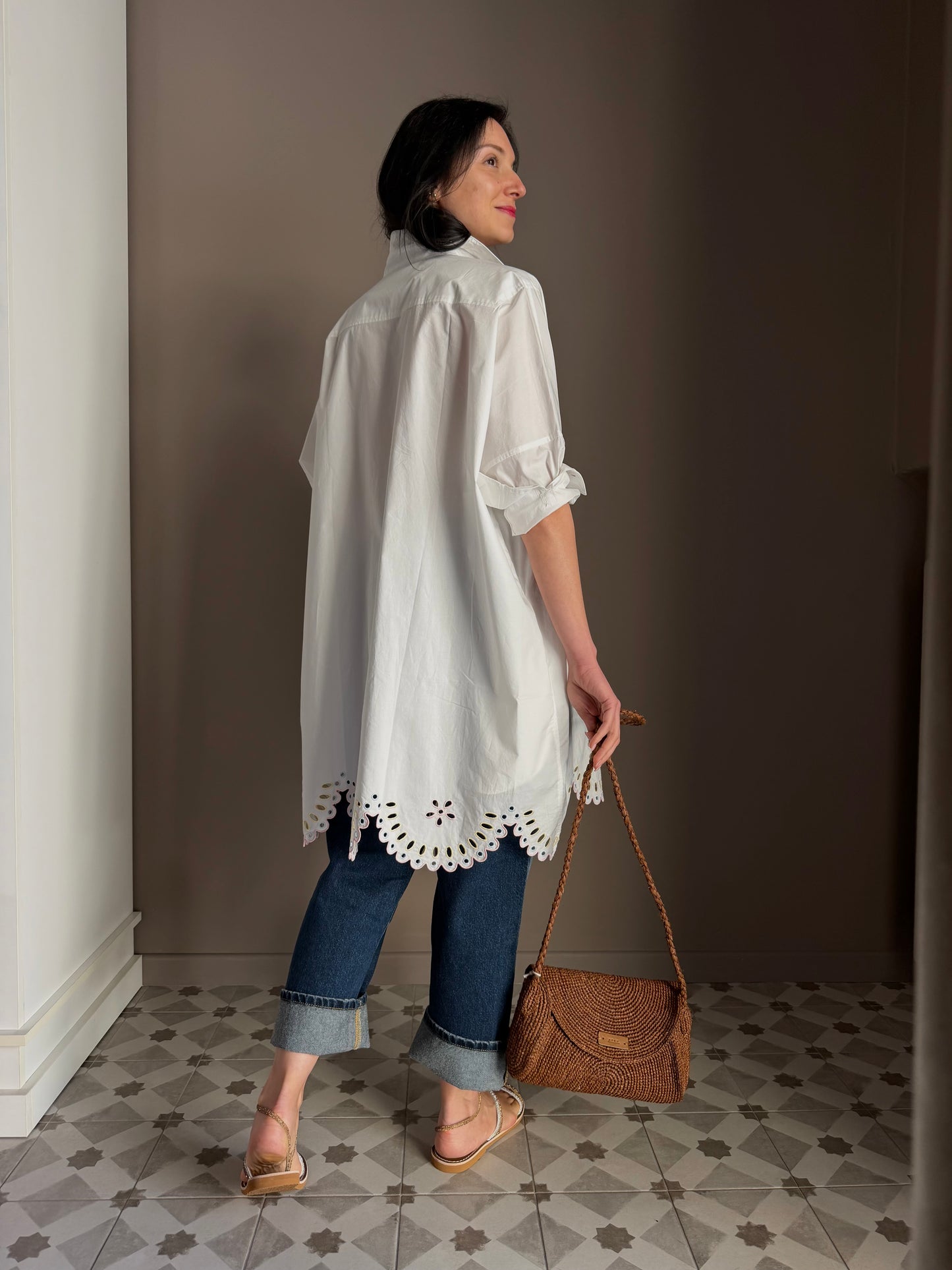 Camiciona Over "Since’re" con Ricamo a Cappe