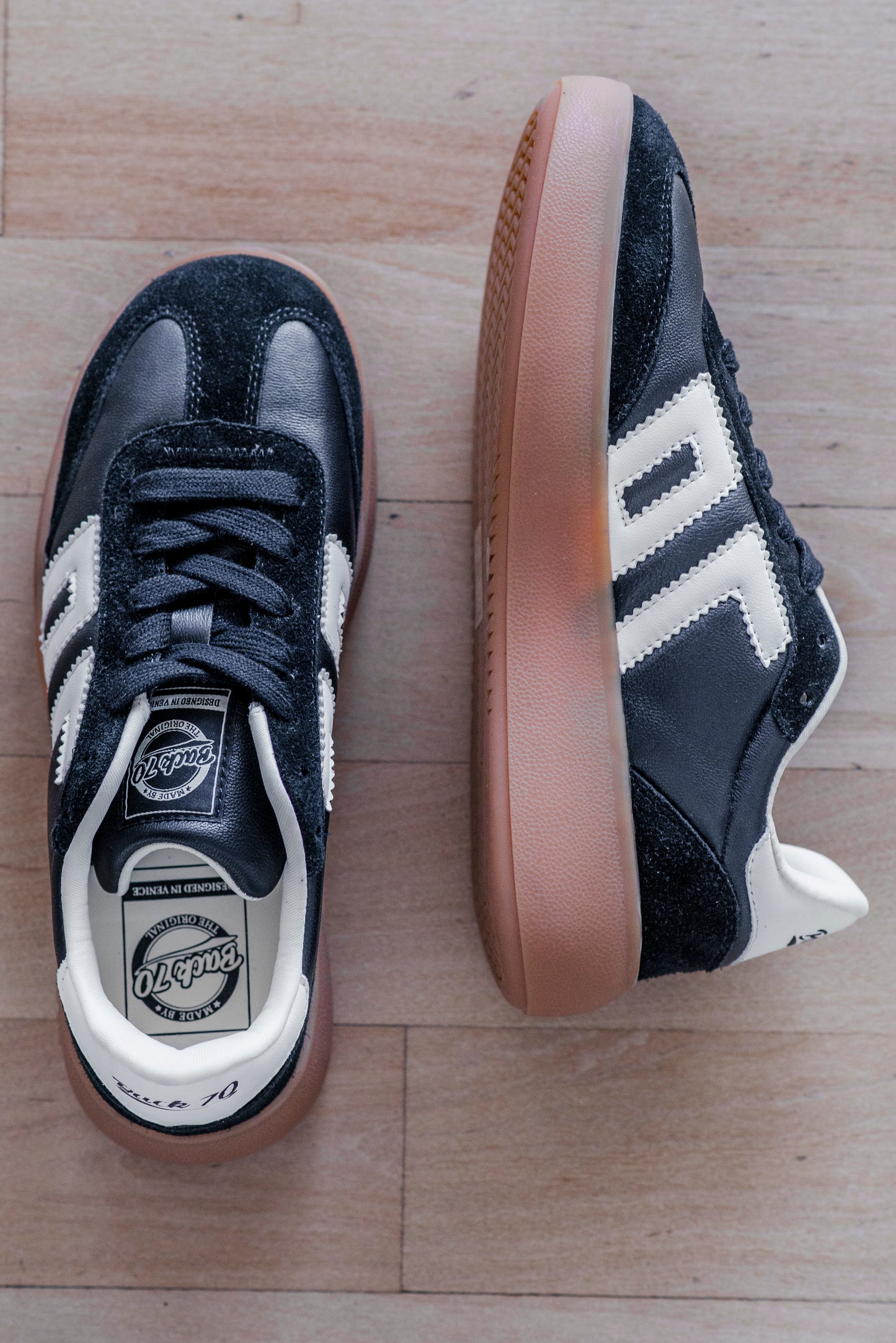 Sneakers Leather Back 70 - Nero