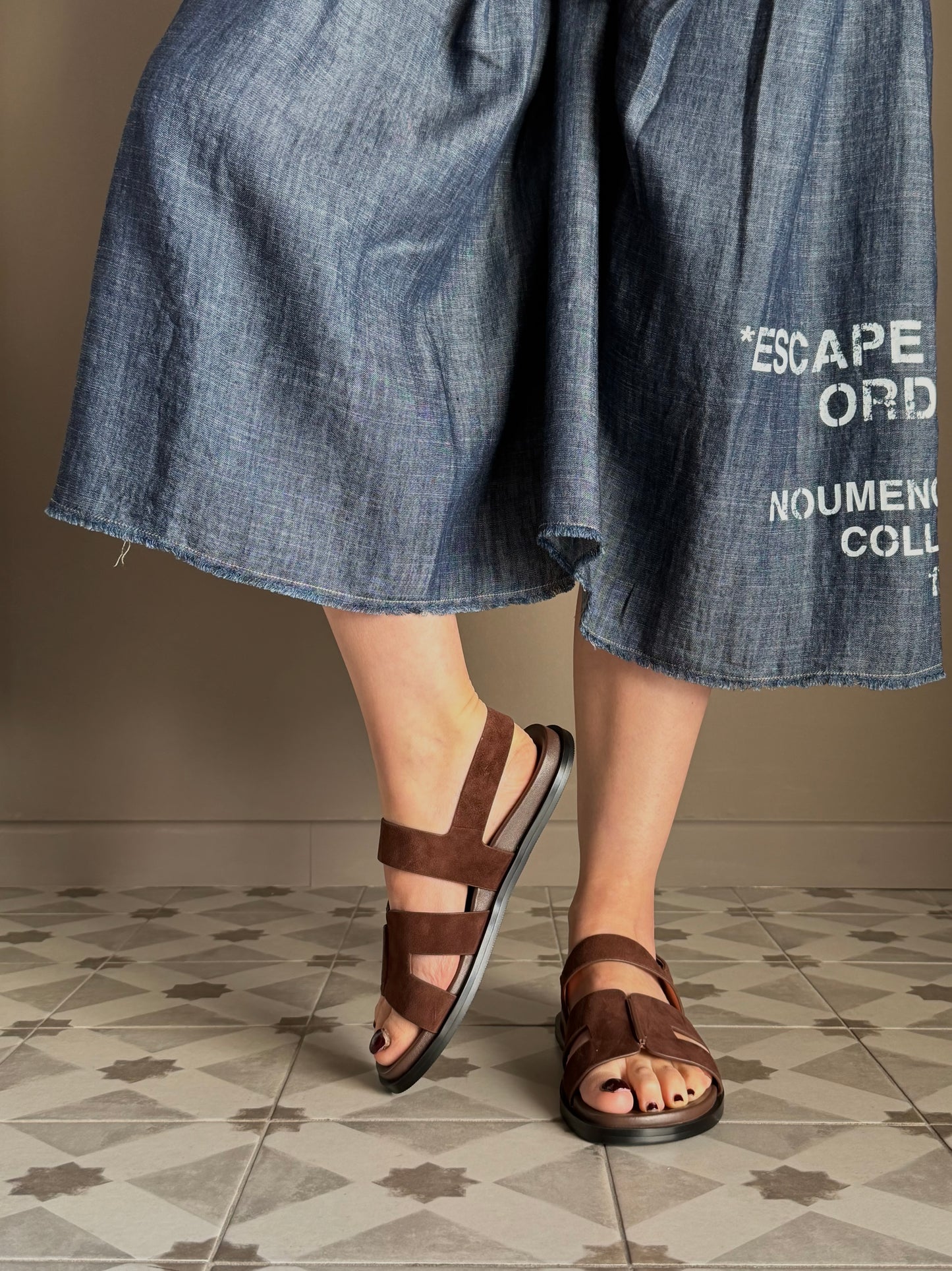 Sandalo Bibi Lou in Suede – Chocolate Brown