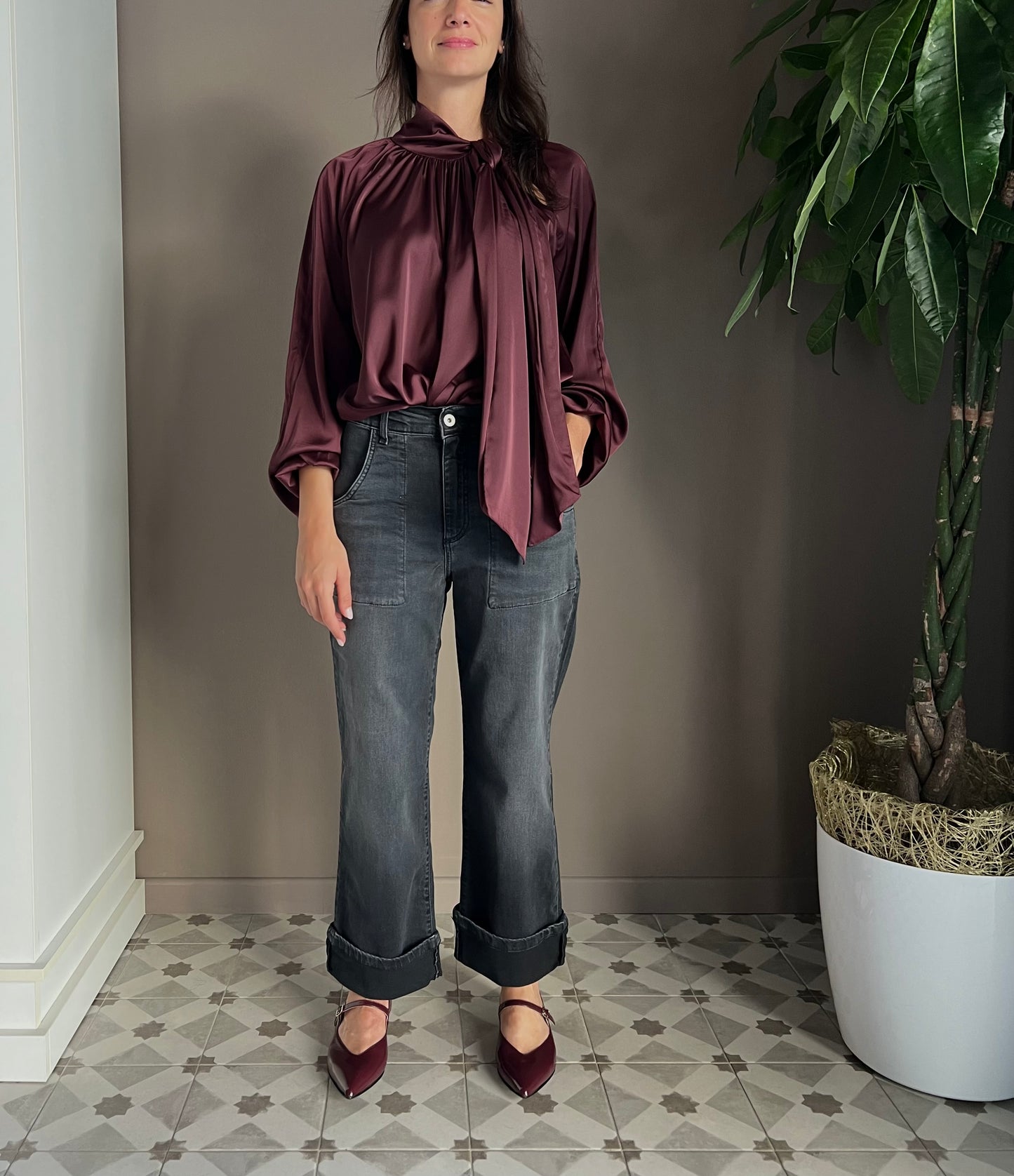 Pantalone denim Noumeno Concept nero