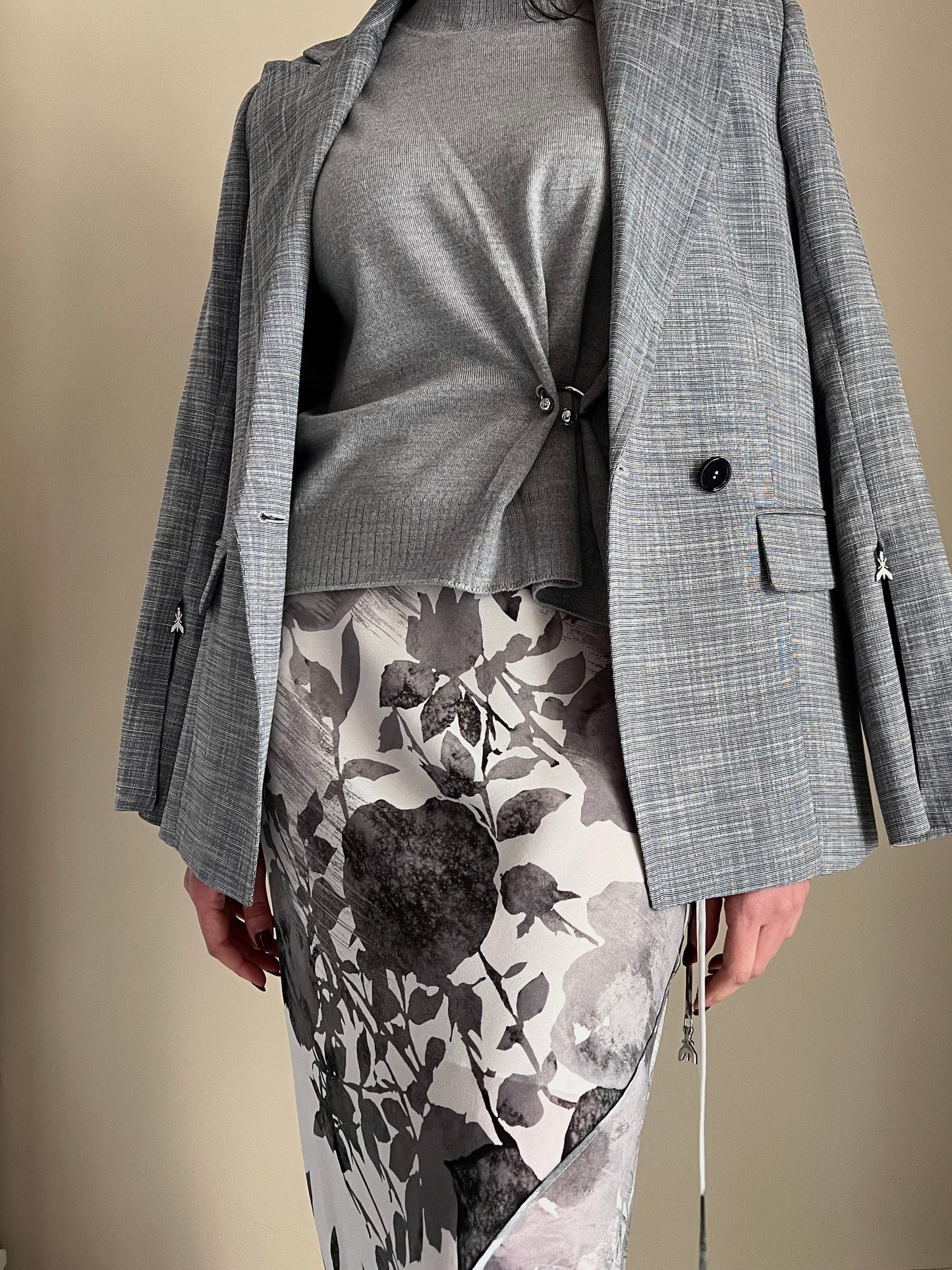 Giacca doppio petto con zip blue Fantasy