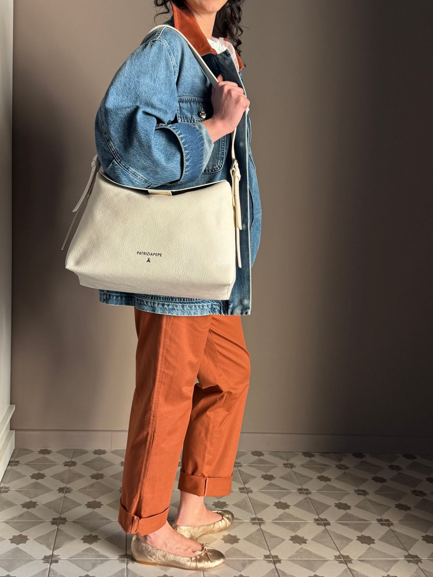 Borsa a tracolla Never White