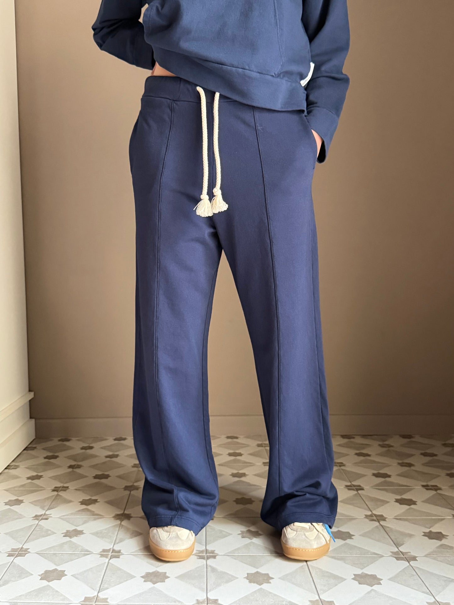 Pantalone a palazzo blu intenso