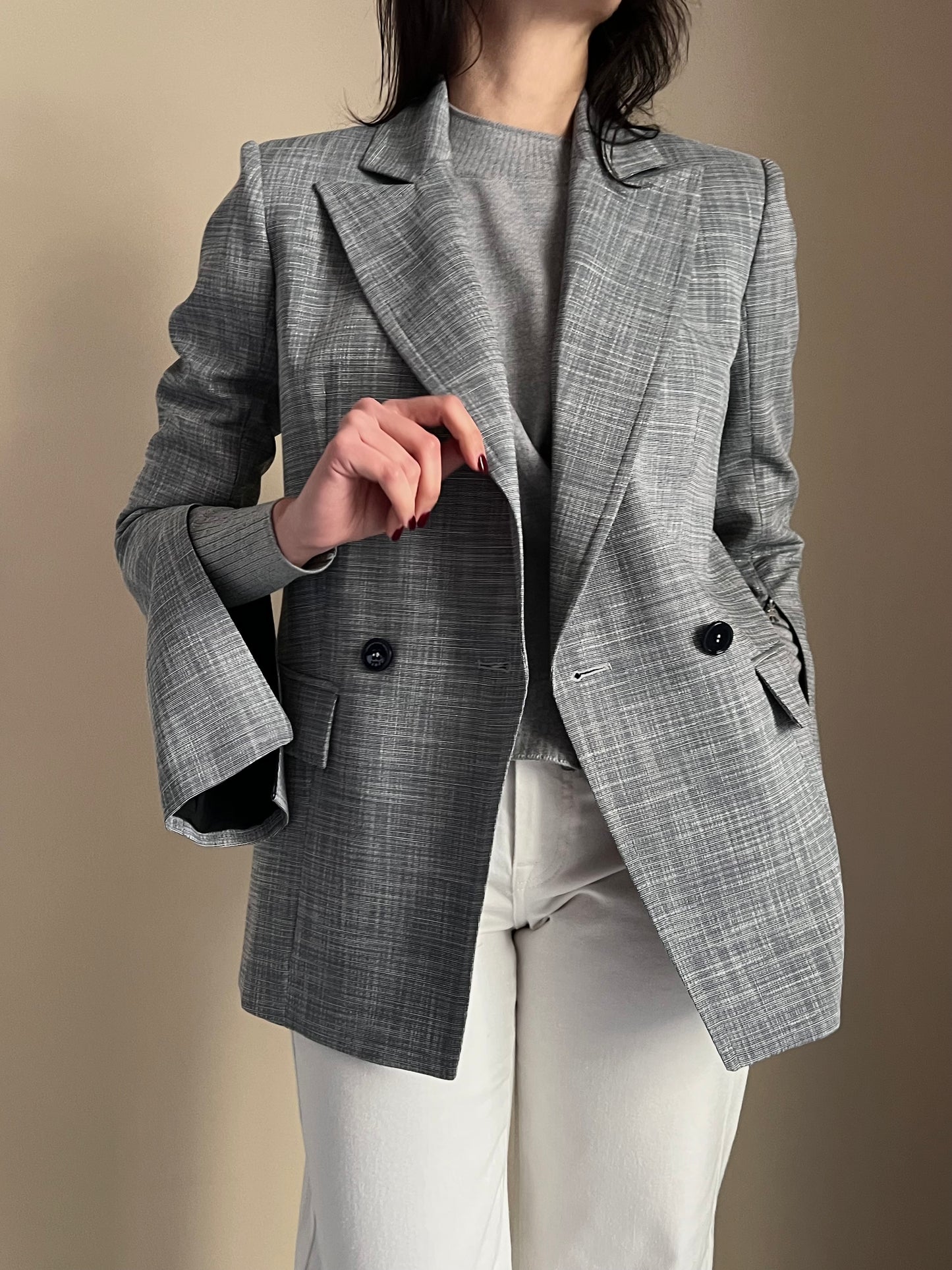 Giacca doppio petto con zip blue Fantasy