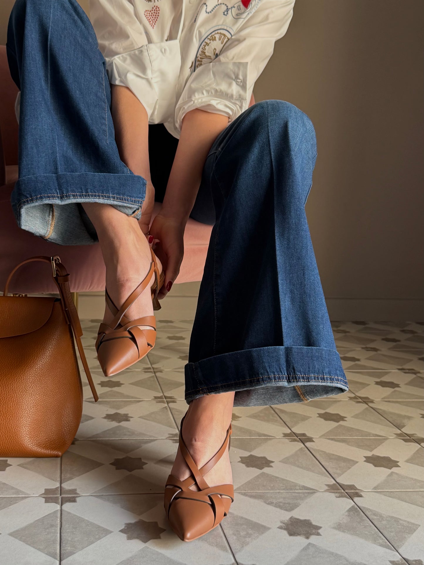 Slingback intrecciata Bibi Lou