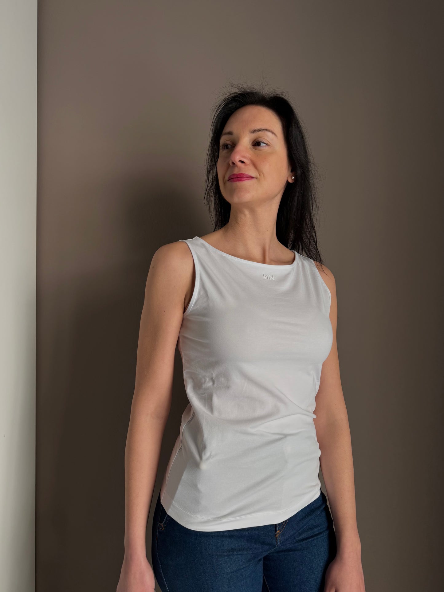 Canotta slim in cotone strech