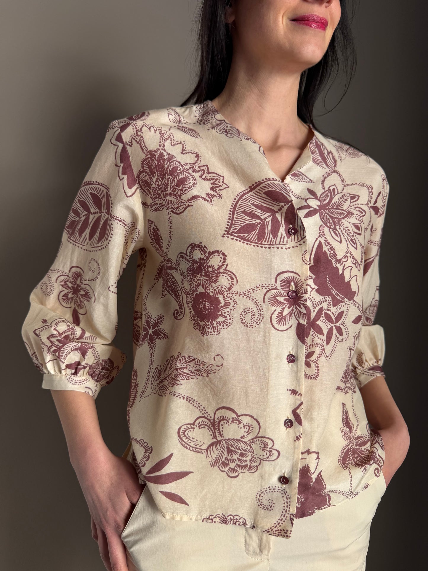 Camicia Manica a tre quanti in Fantasia