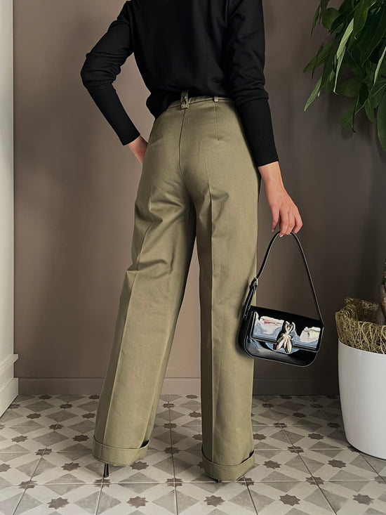 Pantalone dritto strutturato