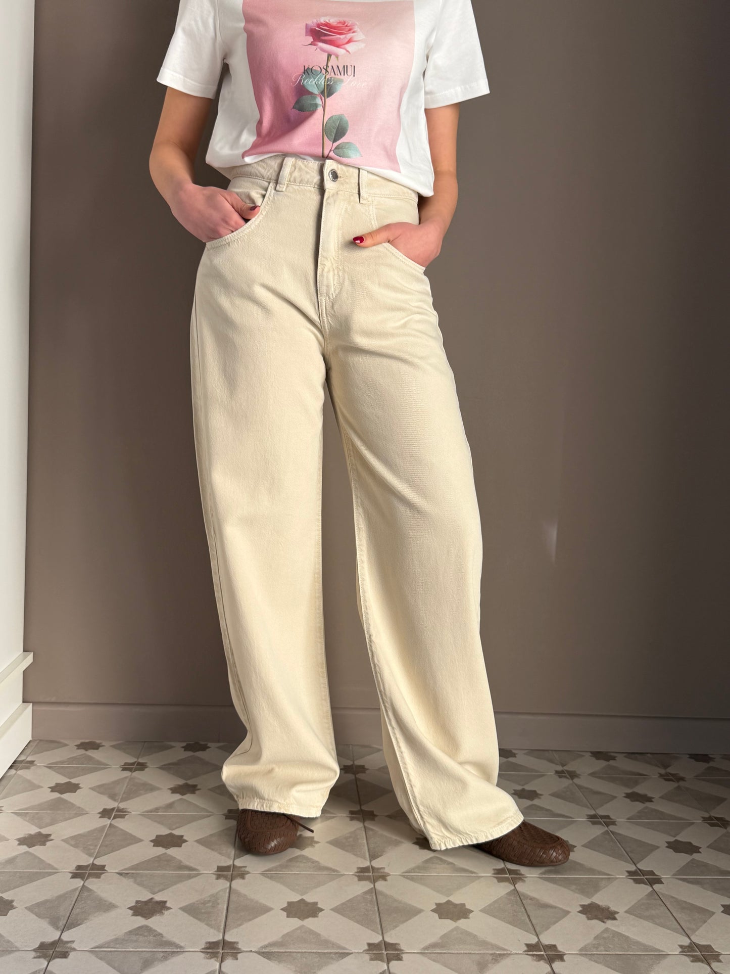 Pantalone Poppy - Crema