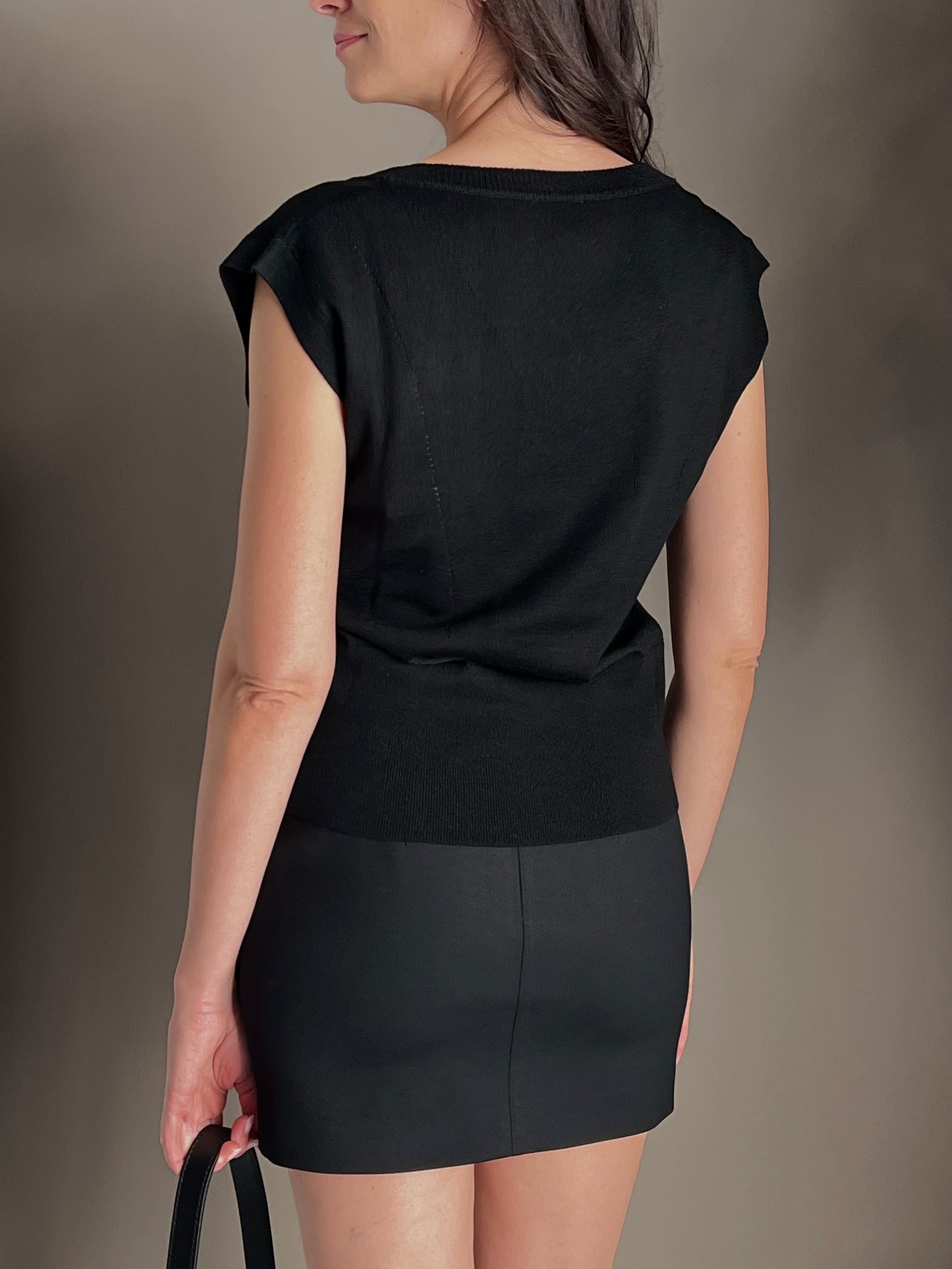 Gilet in lana scollo a V