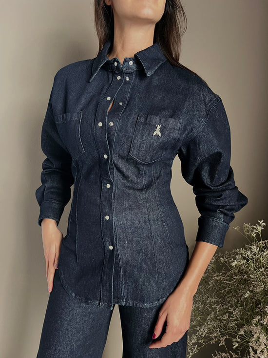 Camicia in Denim con maniche a baloon