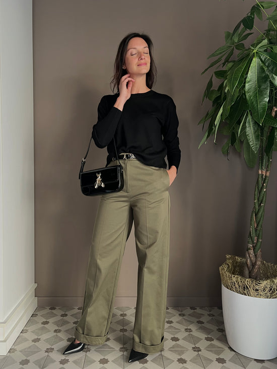 Pantalone dritto strutturato