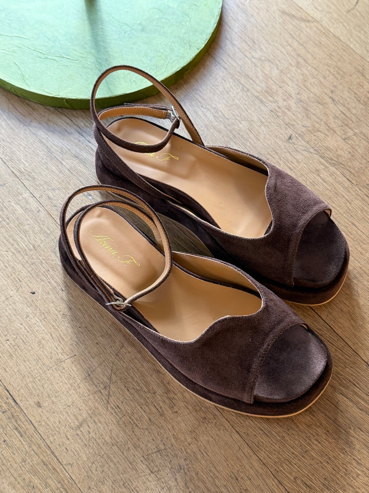 Sandalo Anna F. in Suede Testa di Moro