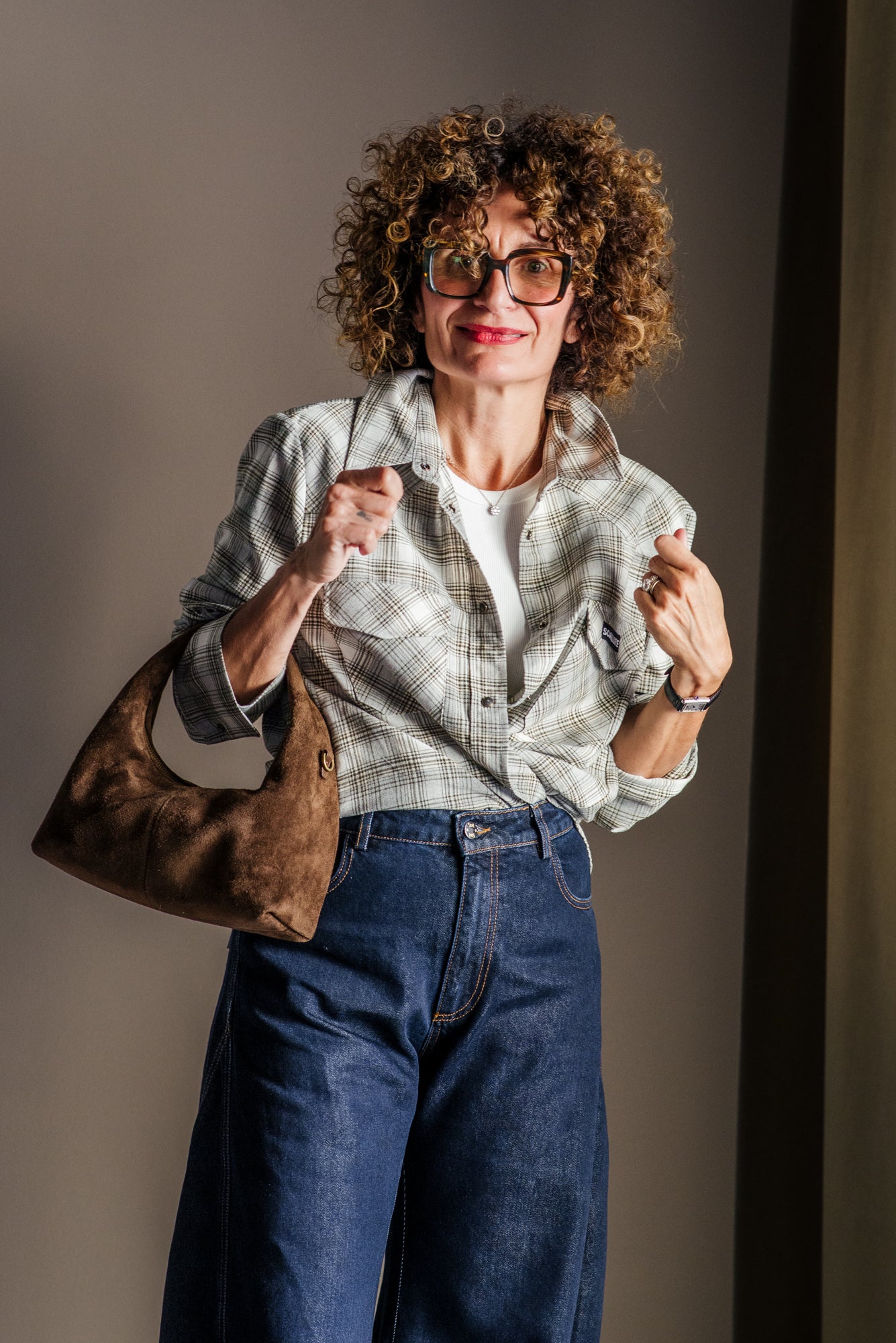 Camicia in flanella So Allure Kaki