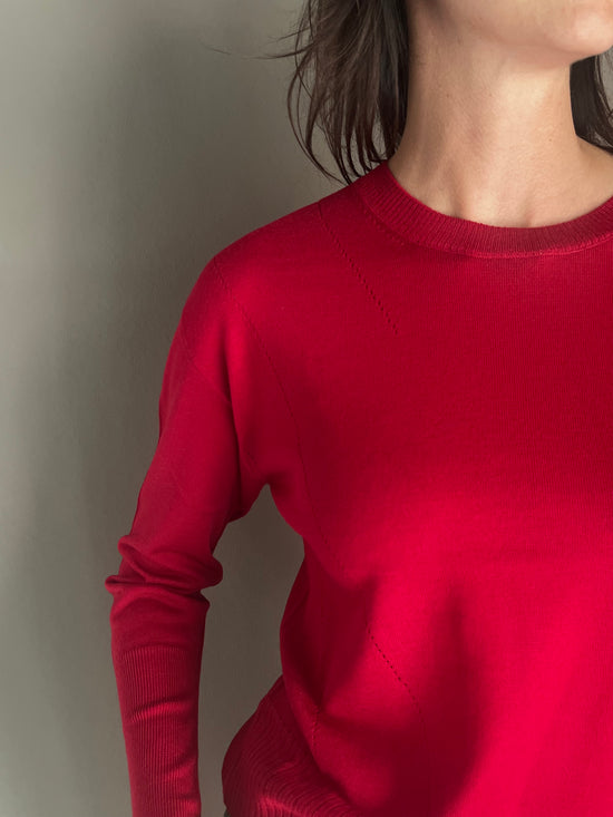 Maglia in lana girocollo Rossa Patrizia Pepe