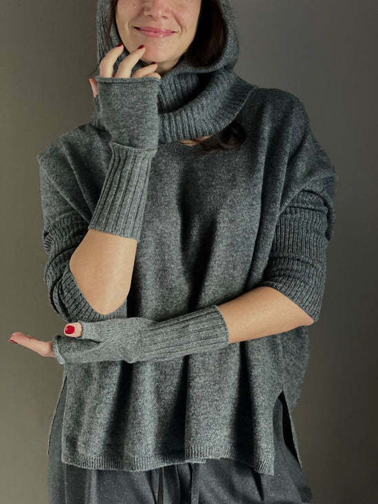 Guanto senza dita in cashmere