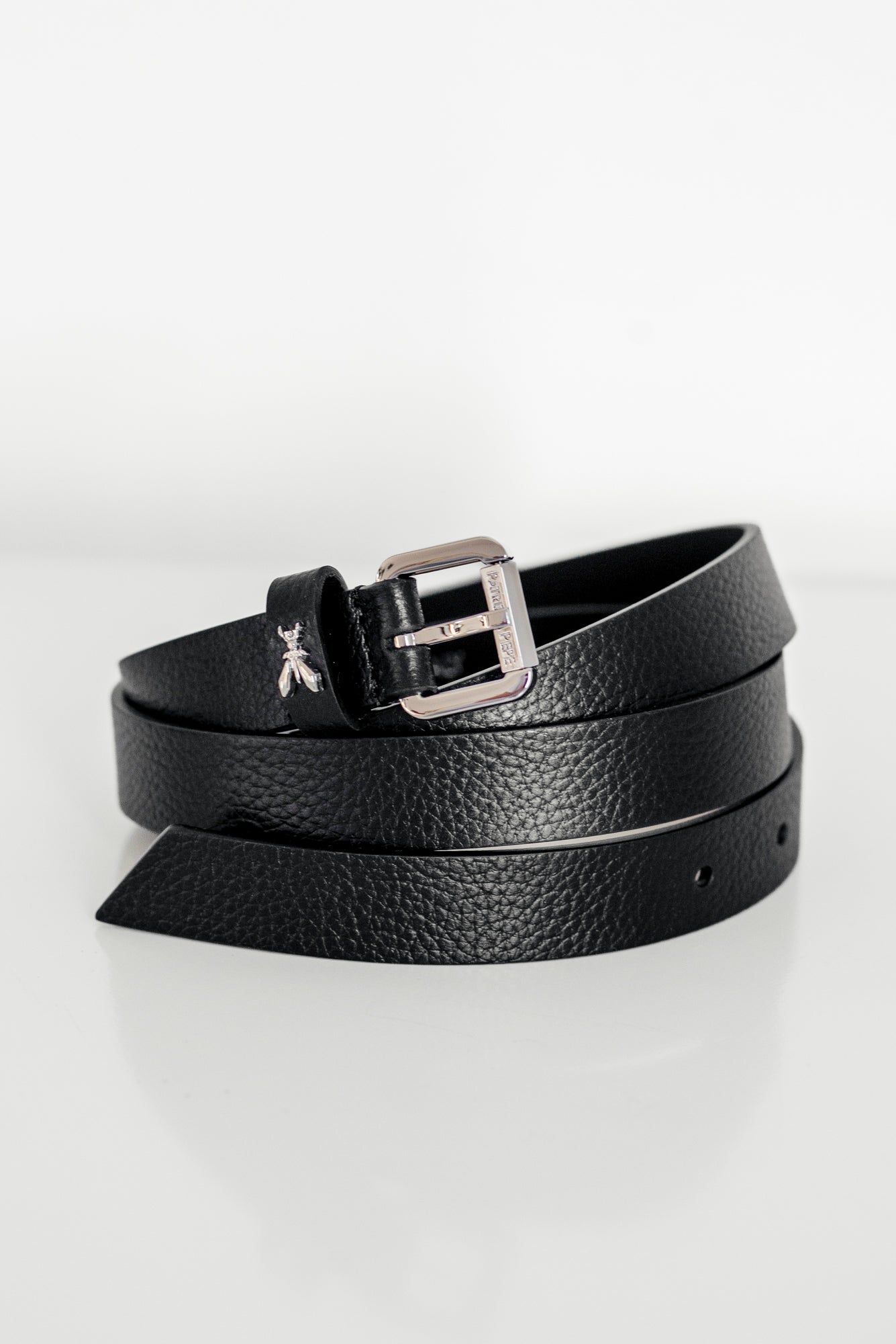 Cintura Sottile in Pelle Patrizia Pepe Silver