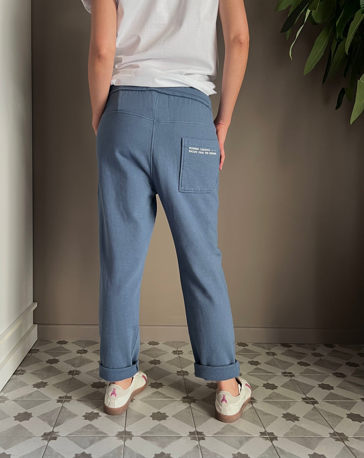 Pantalone in felpa indingo