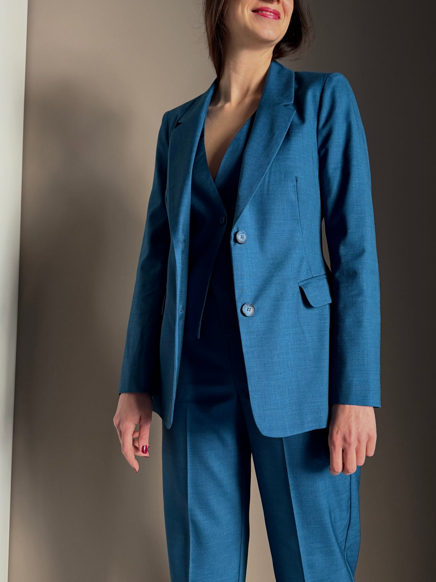 Giacca doppio bottone Teal