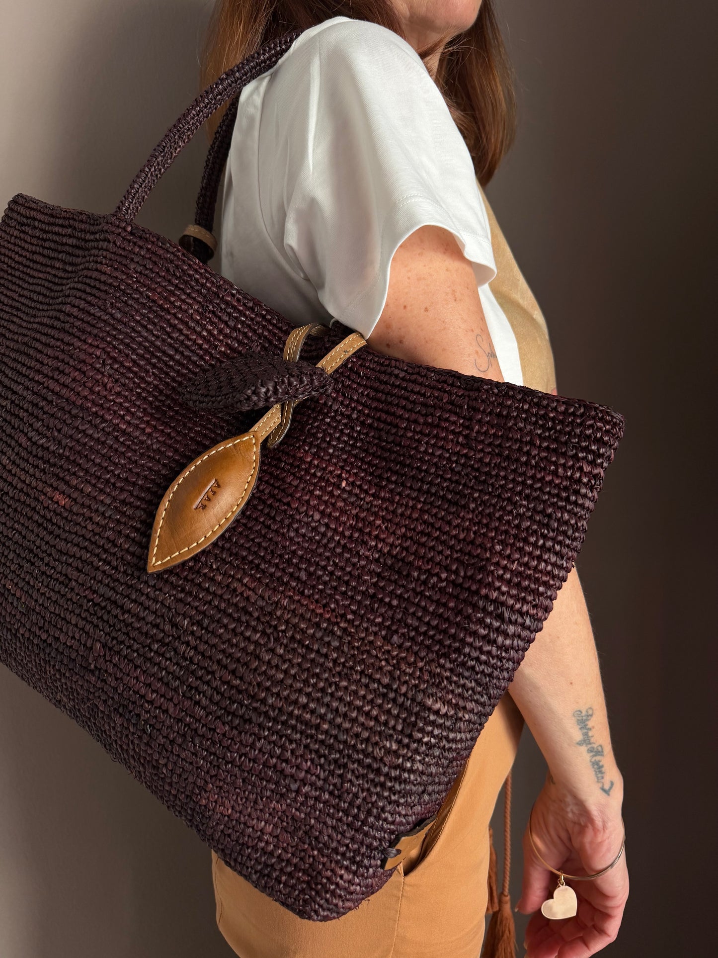 Borsa in Rafia Alma Ebony