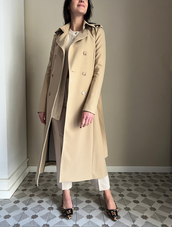 Trench con fibbia in Nylon bielastico