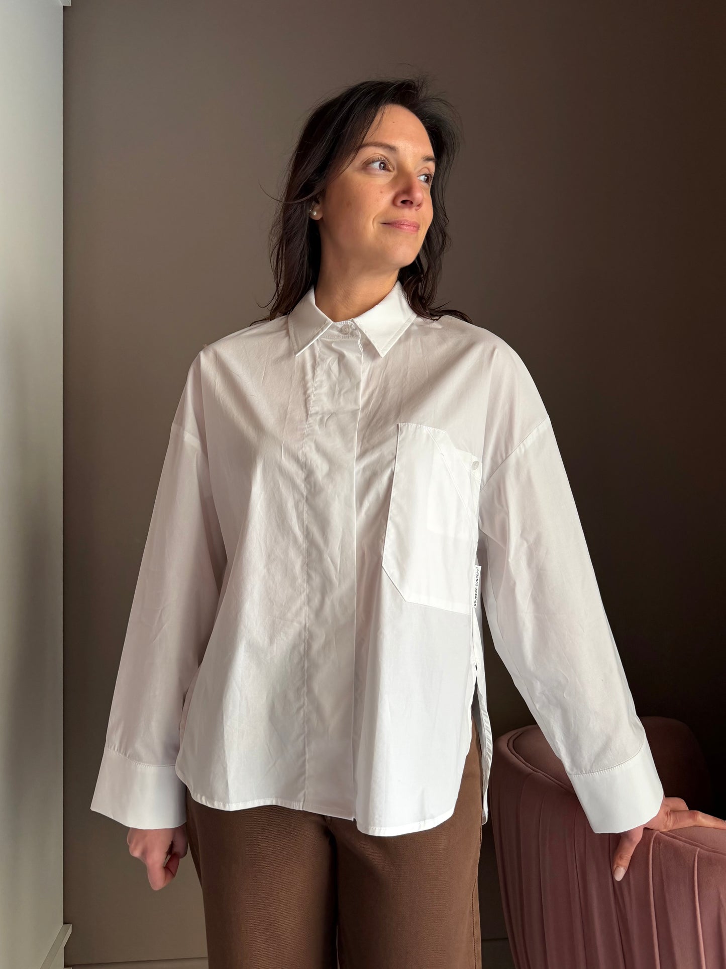 Camicia over con scritta