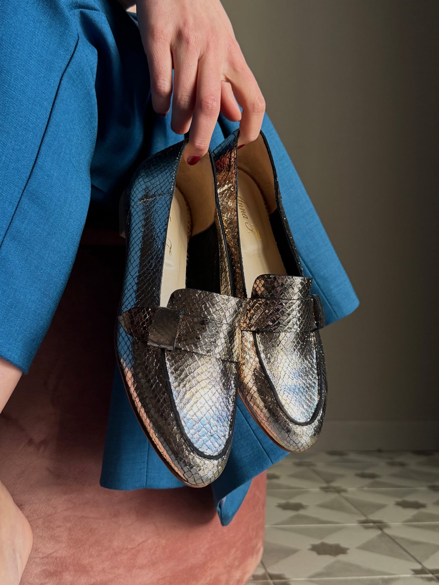 Mocassino whips platino