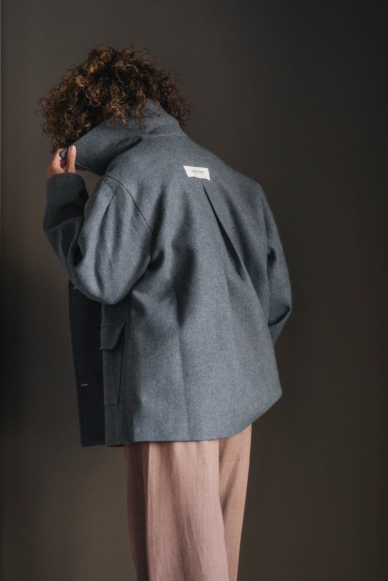 Caban oversize grigio