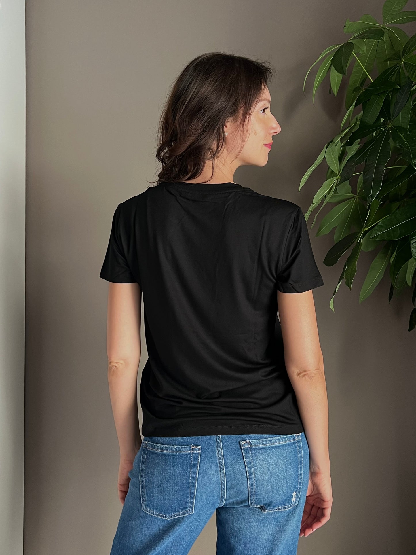 T-shirt in viscosa Patrizia Pepe nera