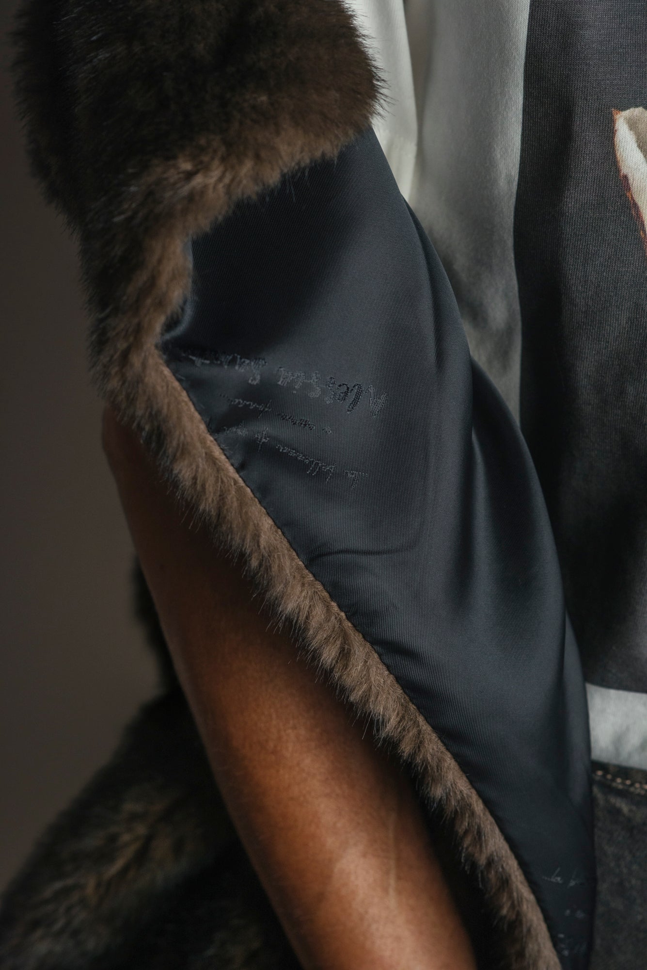 Gilet in ecopelliccia moro