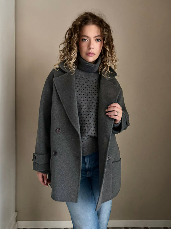 Cappotto doppio petto grigio