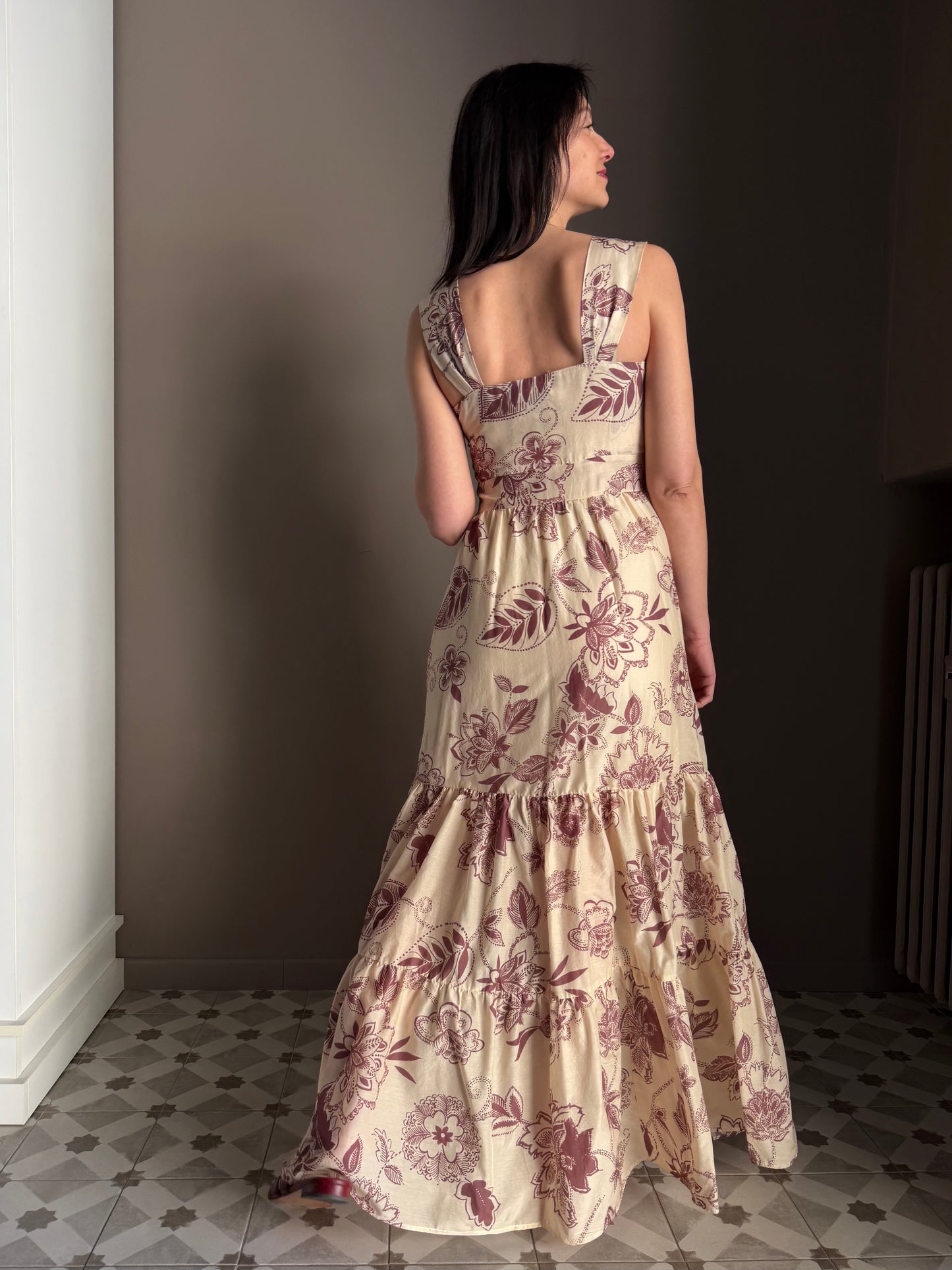 Maxi Dress Alessia Santi in Cotone e Seta