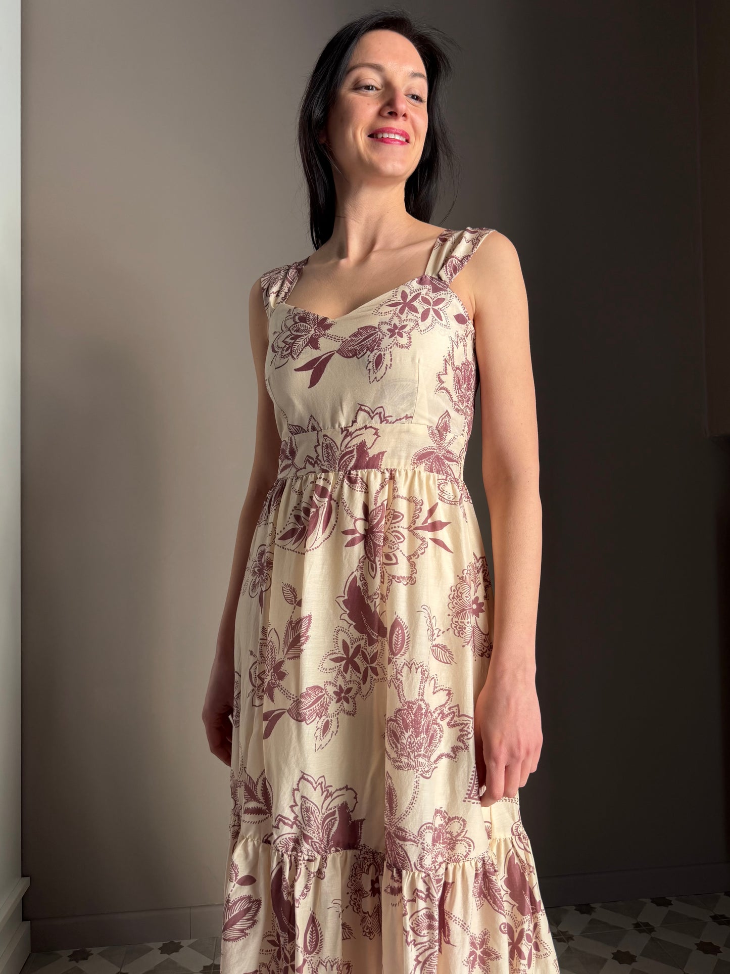 Maxi Dress Alessia Santi in Cotone e Seta