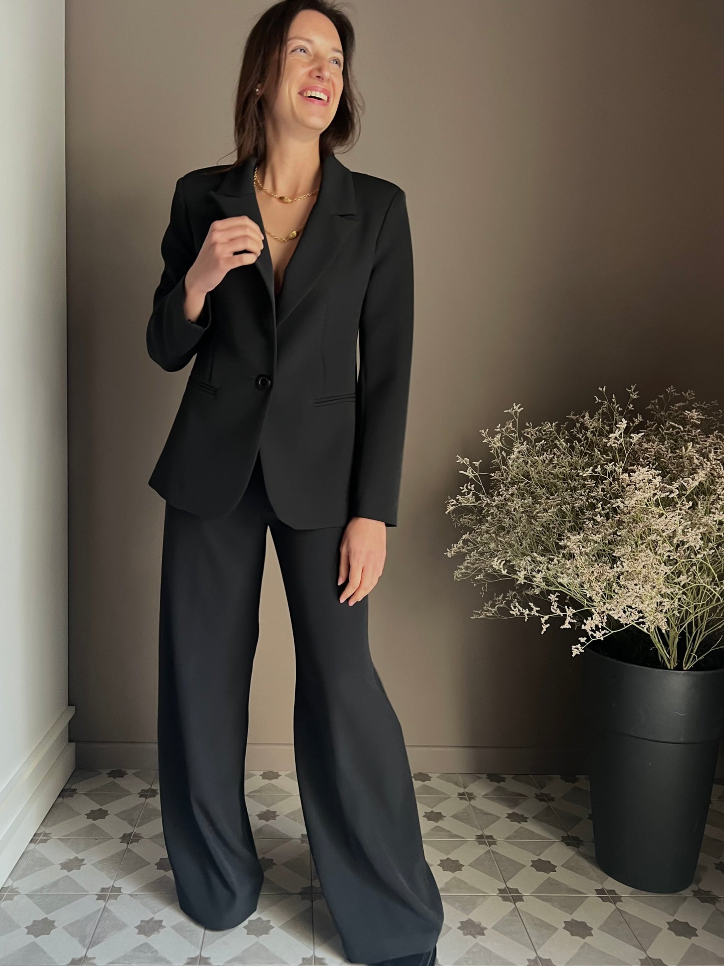 Giacca in crepe slim