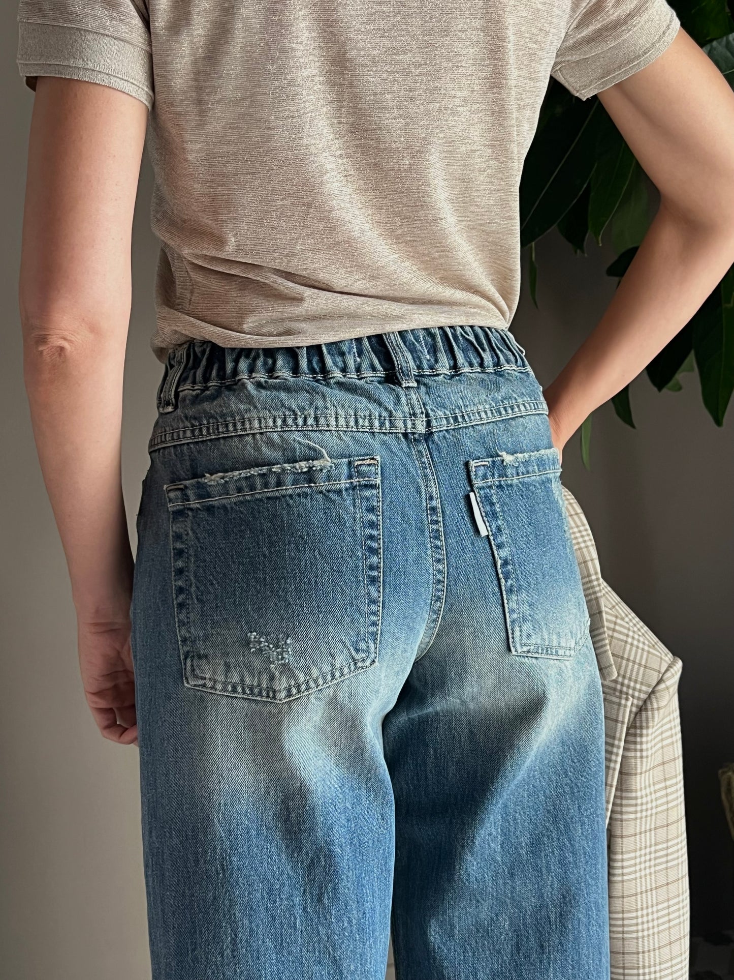 Pantalone in denim So Allure con elastico