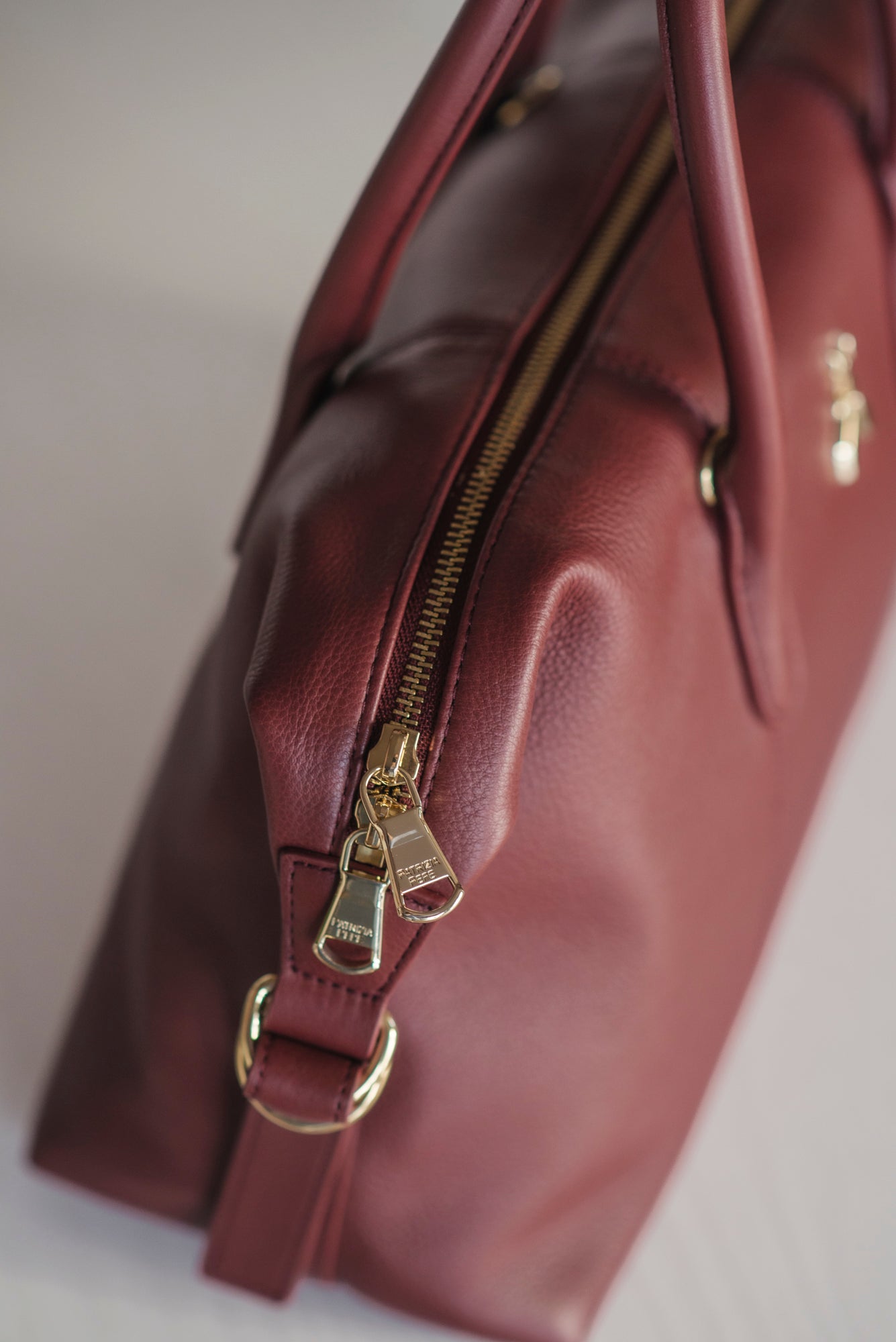 Borsa a bauletto in pelle Brown