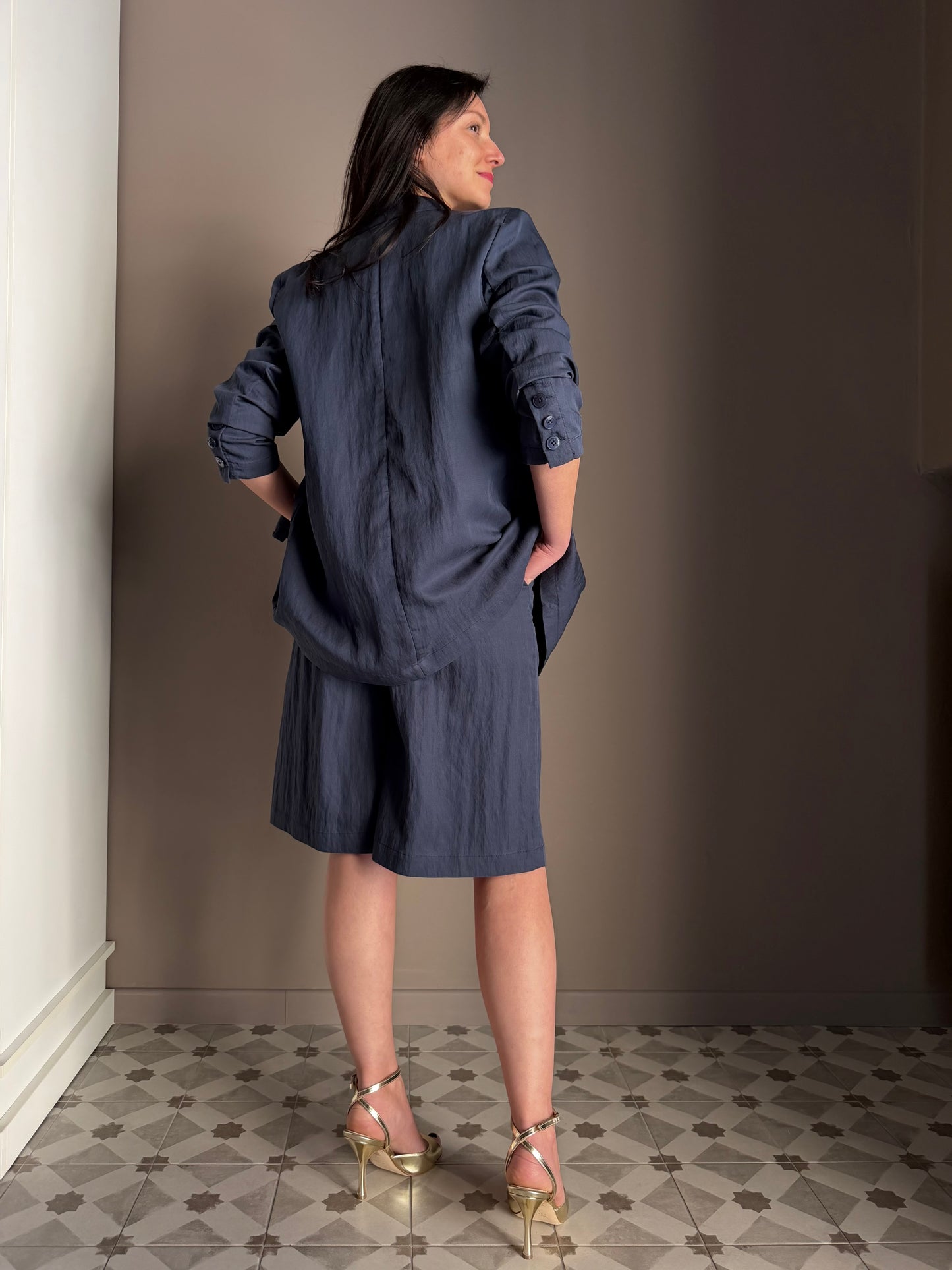 Giacca doppio petto in Lyocell