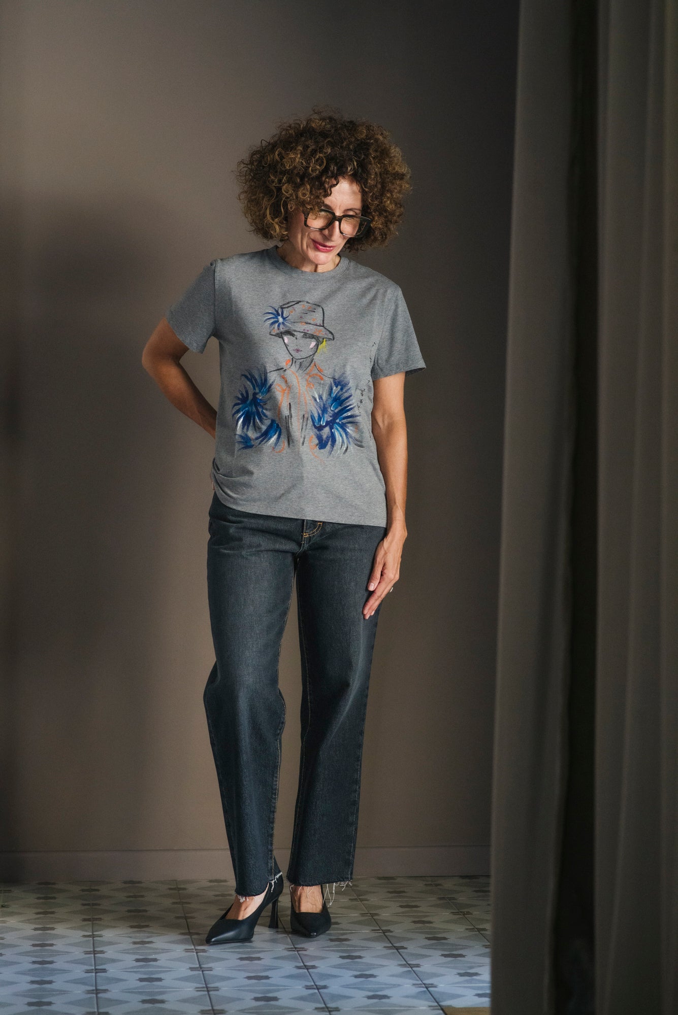 Pantalone Denim Mod. Jill noir