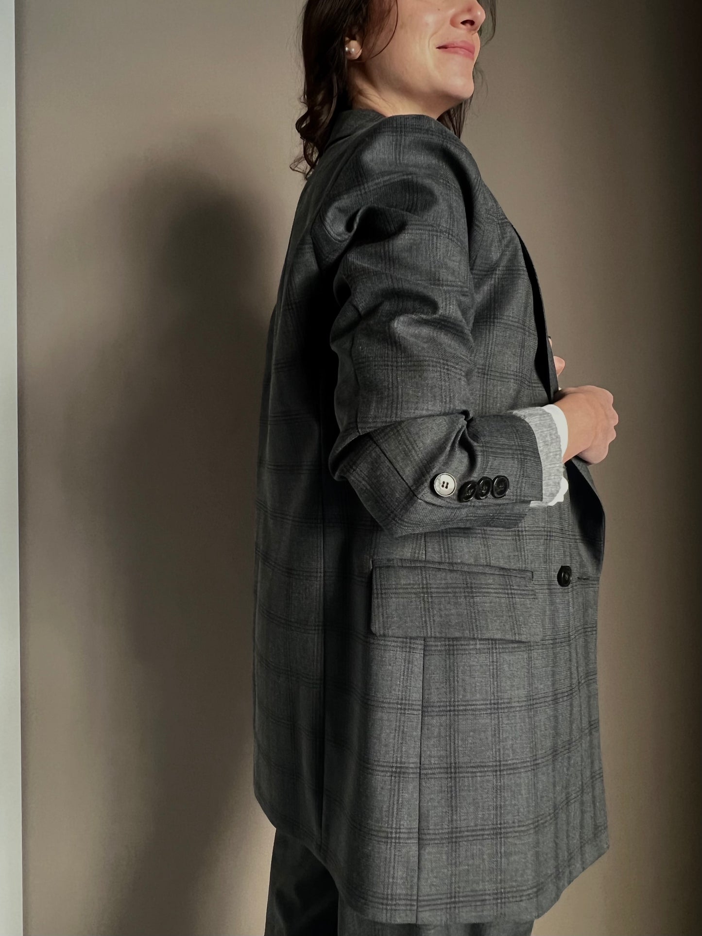 Giacca doppiopetto Ceck antracite