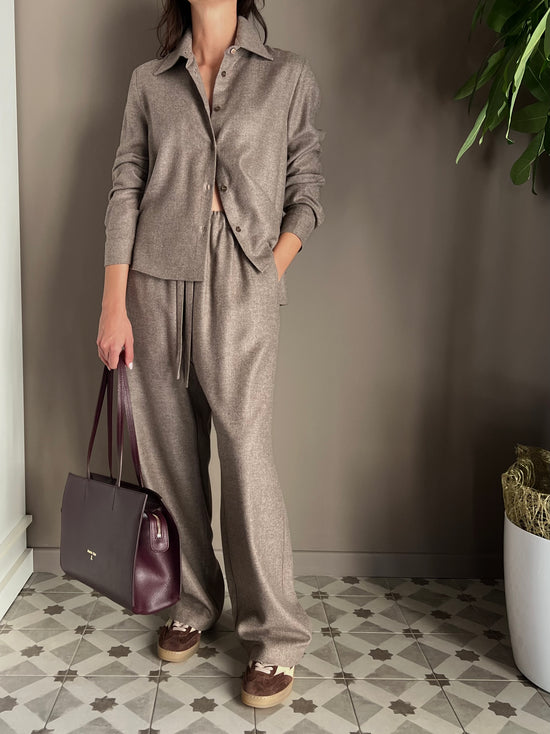 Pantalone in flanella jogger