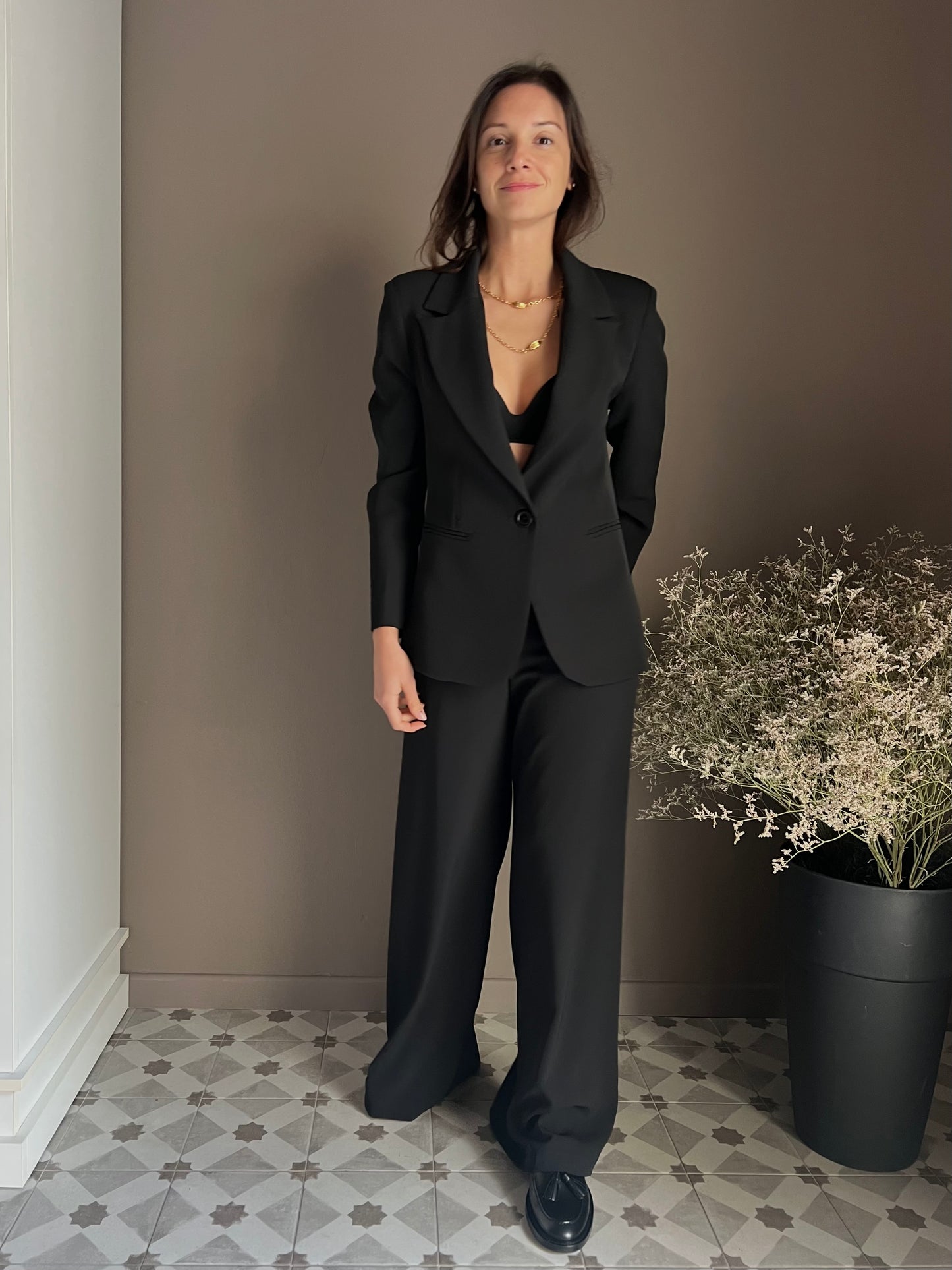 Giacca in crepe slim