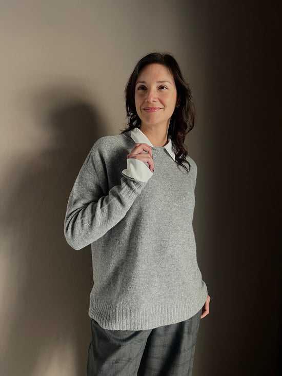 Maglioncino girocollo in misto cashmere Solo Tre